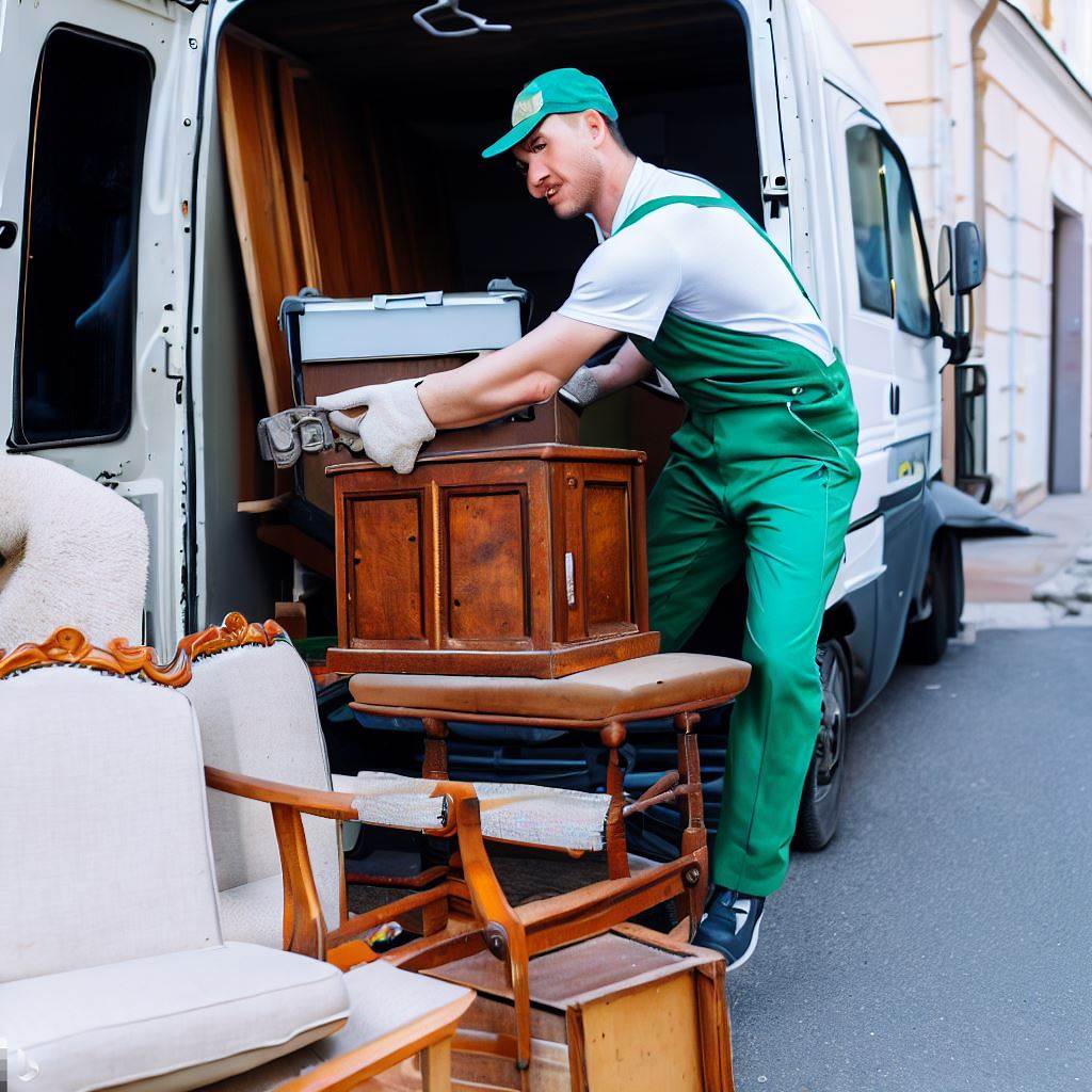 Transporte seguro de muebles viejos en Alella